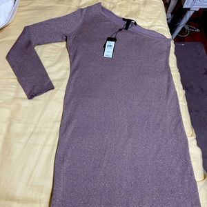 BCBGMaxAzaria Mini dress silk cotton,polyester one shoulder new with tags dressy